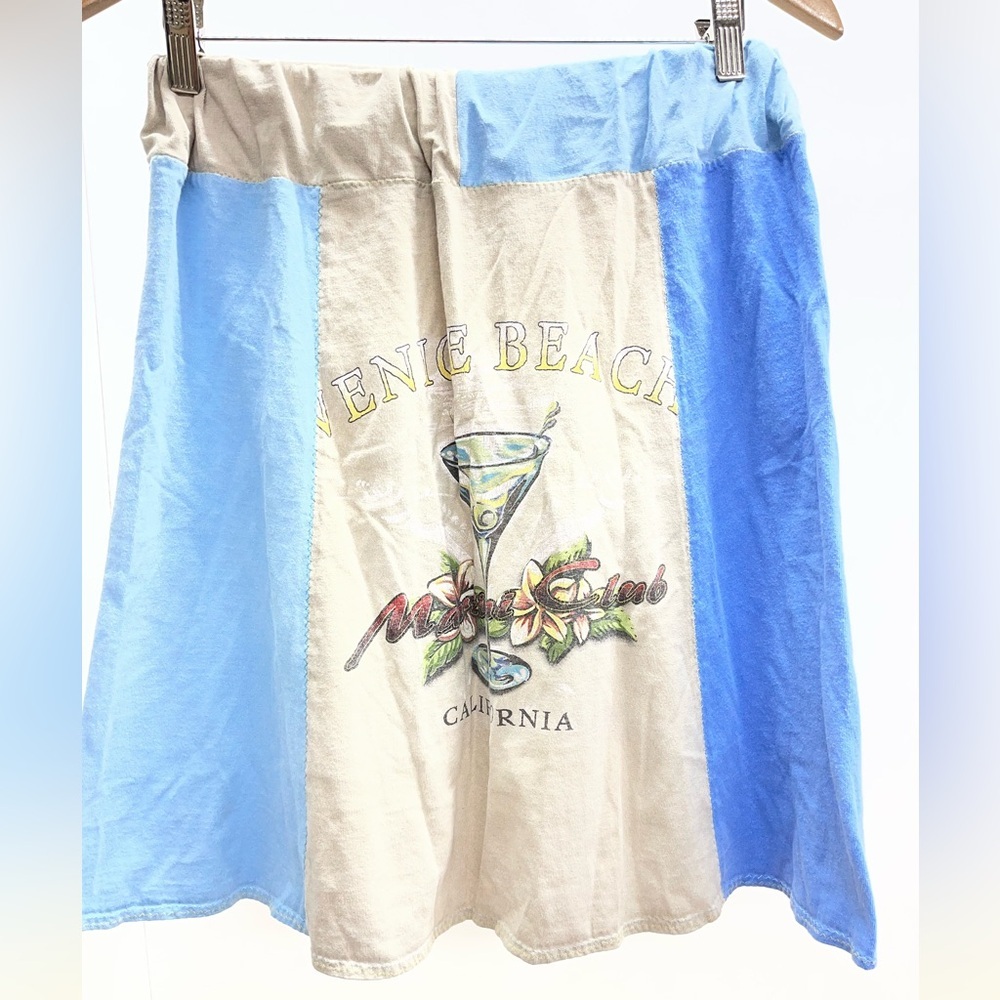 Mudd‎ A-Line Skirt - Blue and Cream vintage Y2K